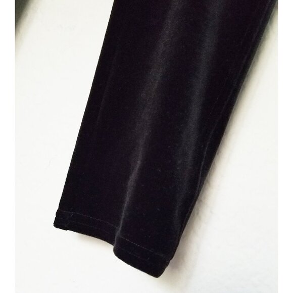 Spanx Black Velvet Velour Leggings XL High Waist Stretch Tummy Control Holiday - Picture 15 of 16